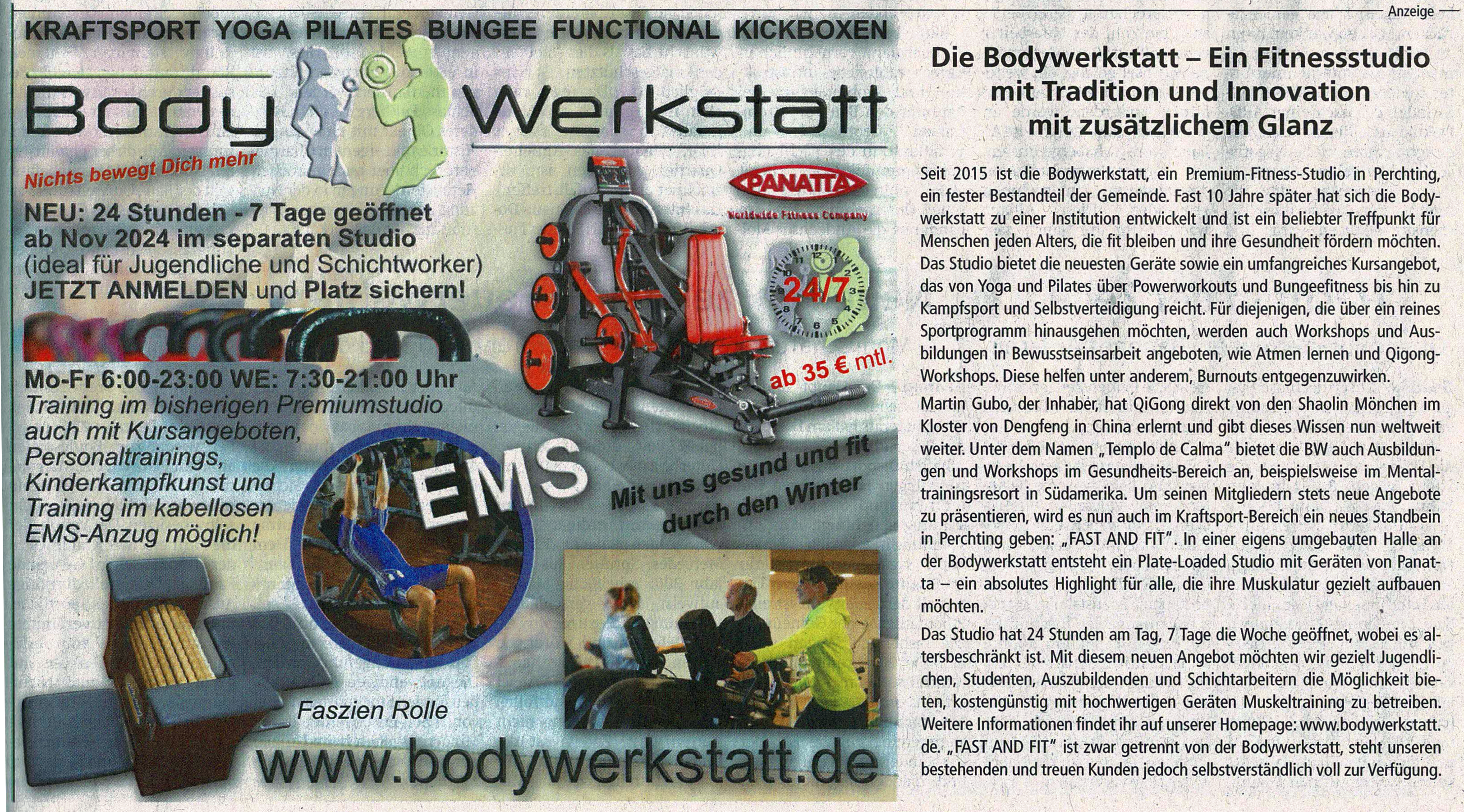 Starnberger Merkur 27. Sept. / Bodywerkstatt