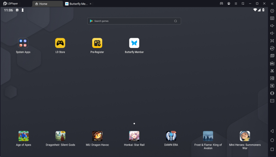 Butterfly App auf Windows System